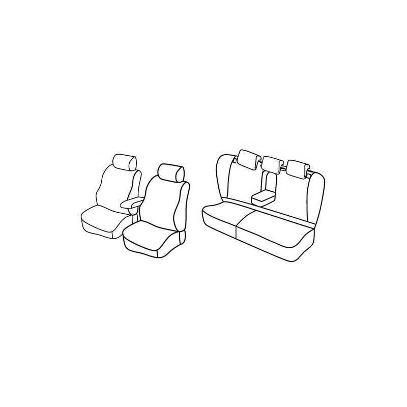 Set coprisedili Superior - Nero Blu - Mercedes Classe C sw (dal 4 2004) (04 04 12 07)