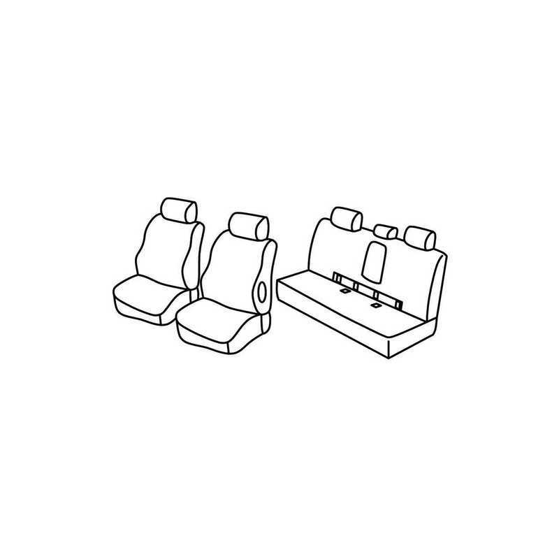 Set coprisedili Superior - Nero Grigio - Mercedes Classe E 4p (03 09 06 16)