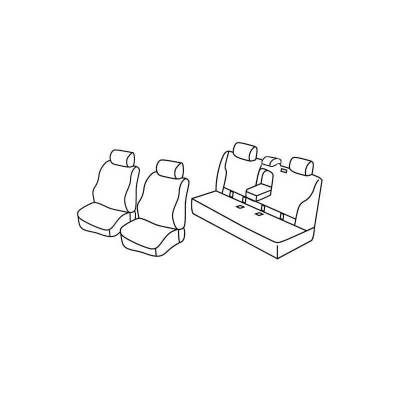 Set coprisedili Superior - Nero Blu - Mercedes Classe E 4p (03 09 06 16)