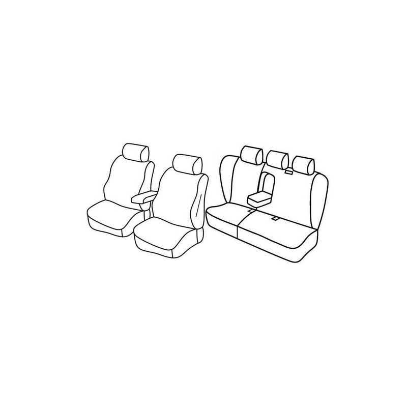 Set coprisedili Superior - Nero Blu - Mercedes Classe E 4p (No Sport) (03 02 02 09)