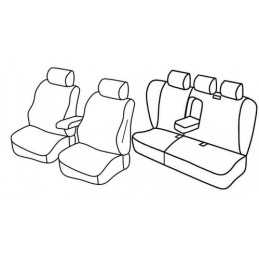 Set coprisedili Superior - Nero Rosso - Mercedes Classe E 4p (No Sport) (03 02 02 09)