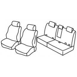 Set coprisedili Superior - Nero Blu - Mercedes ML (10 11 12 15)