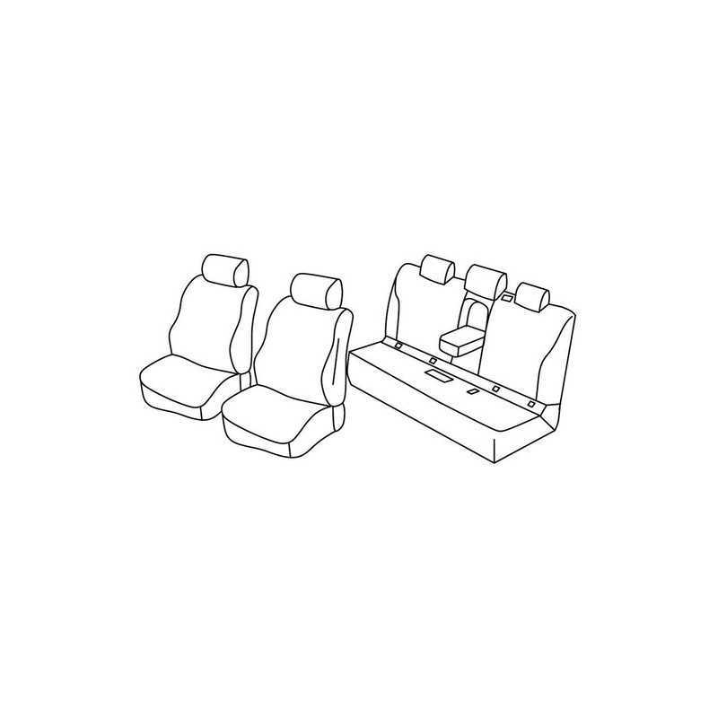 Set coprisedili Superior - Nero Blu - Mercedes Classe C 4p (03 14 )