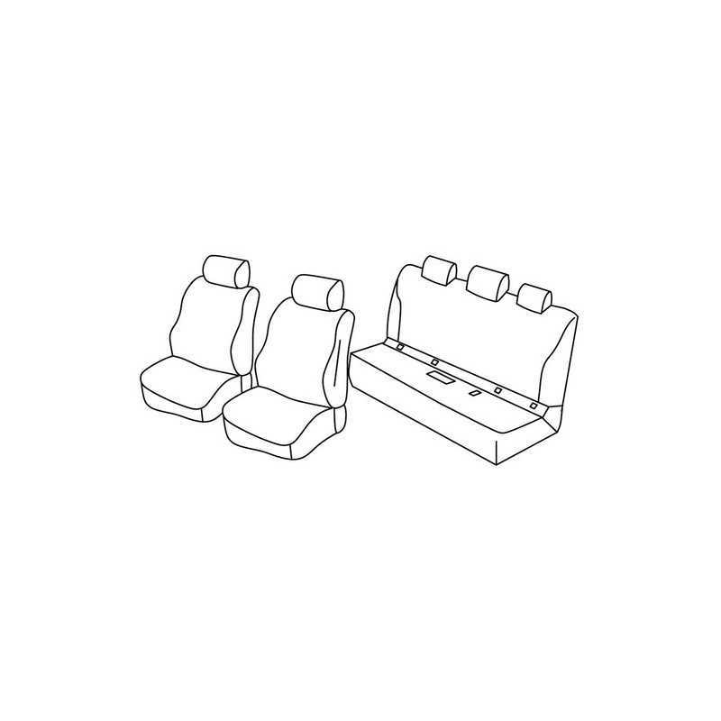 Set coprisedili Superior - Nero Grigio - Mercedes Classe C 4p (03 14 )