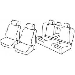 Set coprisedili Superior - Nero Blu - Mercedes Classe C sw (01 08 08 14)