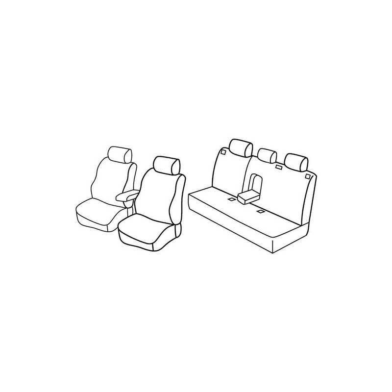 Set coprisedili Superior - Nero Blu - Mitsubishi Outlander (05 03 01 07)