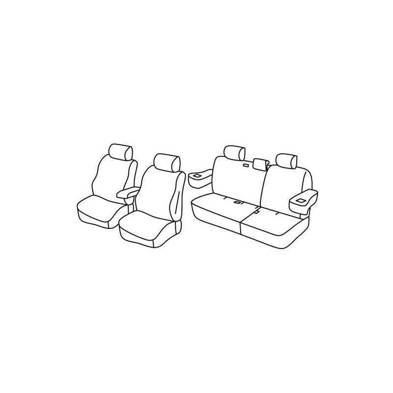Set coprisedili Superior - Nero Blu - Mitsubishi Pajero 5p (11 06 )