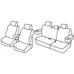 Set coprisedili Superior - Nero Rosso - Mitsubishi Pajero 5p (11 06 )