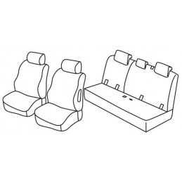 Set coprisedili Superior - Nero Blu - Mitsubishi Space Star 5p (04 13 )