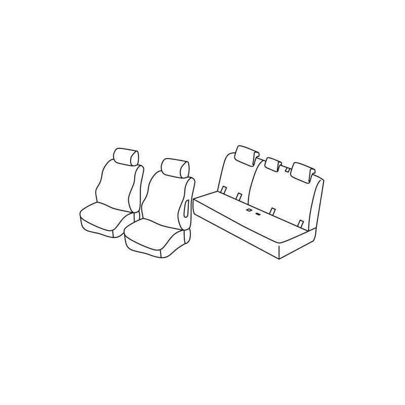 Set coprisedili Superior - Nero Rosso - Mitsubishi Space Star 5p (04 13 )