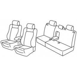 Set coprisedili Superior - Nocciola - Mitsubishi Outlander (02 07 09 12)