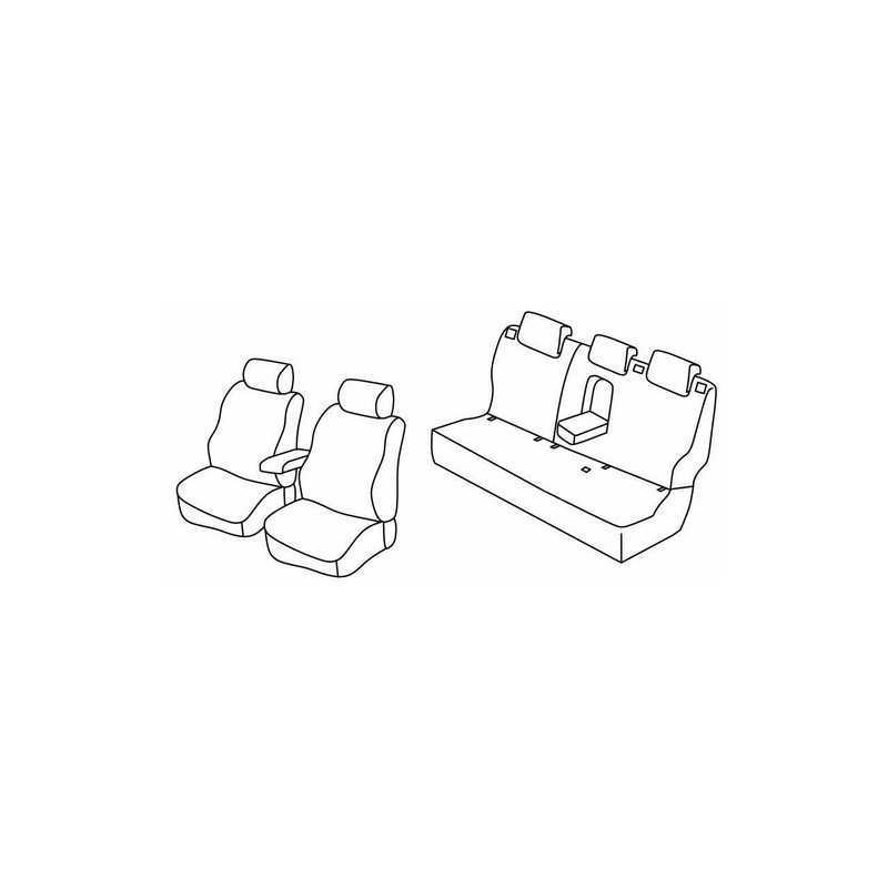 Set coprisedili Superior - Nero Rosso - Nissan Qashqai (01 14 07 17)