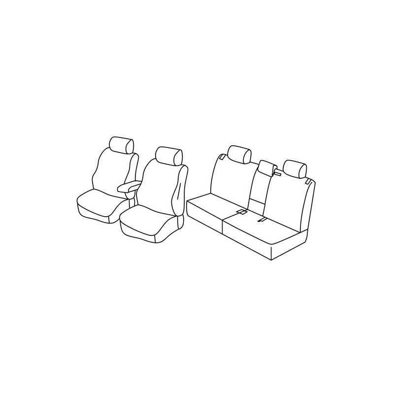 Set coprisedili Superior - Nero Rosso - Nissan X-Trail (06 14 )