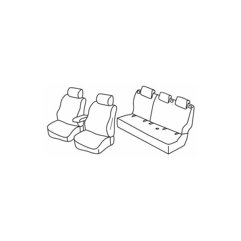 Set coprisedili Superior - Grigio Nero - Nissan Qashqai (Visia) (01 14 07 17)
