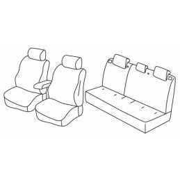 Set coprisedili Superior - Grigio Nero - Mitsubishi Lancer 4p (07 08 12 11)
