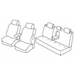Set coprisedili Superior - Nero Rosso - Mitsubishi Lancer 4p (07 08 12 11)