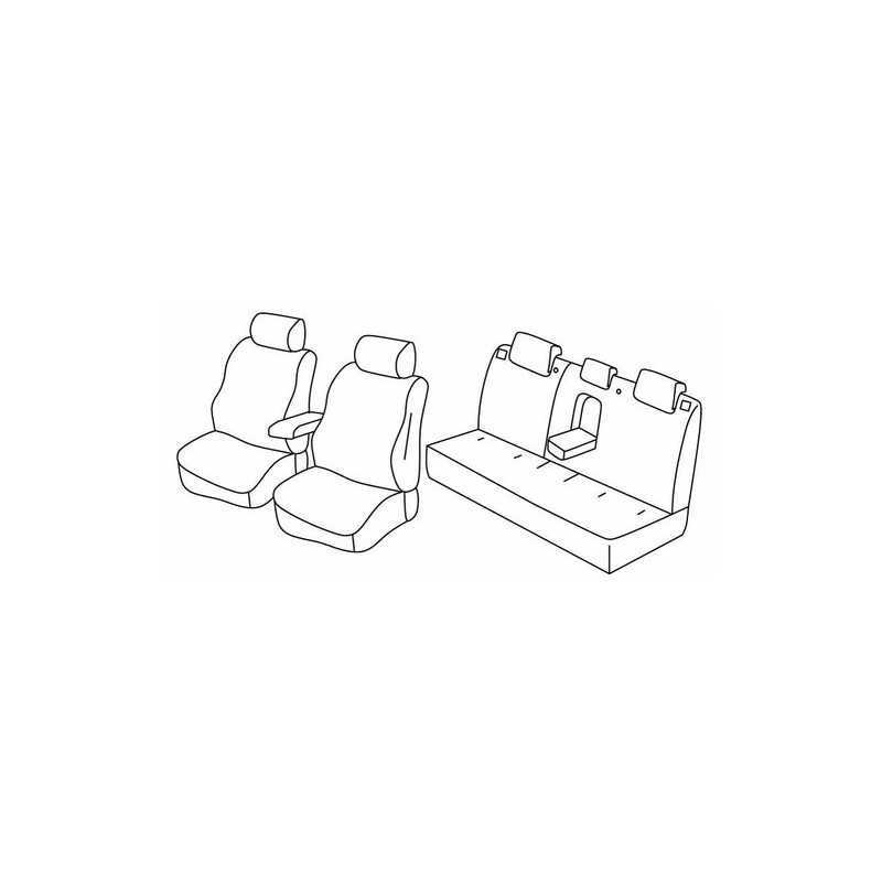 Set coprisedili Superior - Nero Rosso - Mitsubishi Lancer 4p (07 08 12 11)
