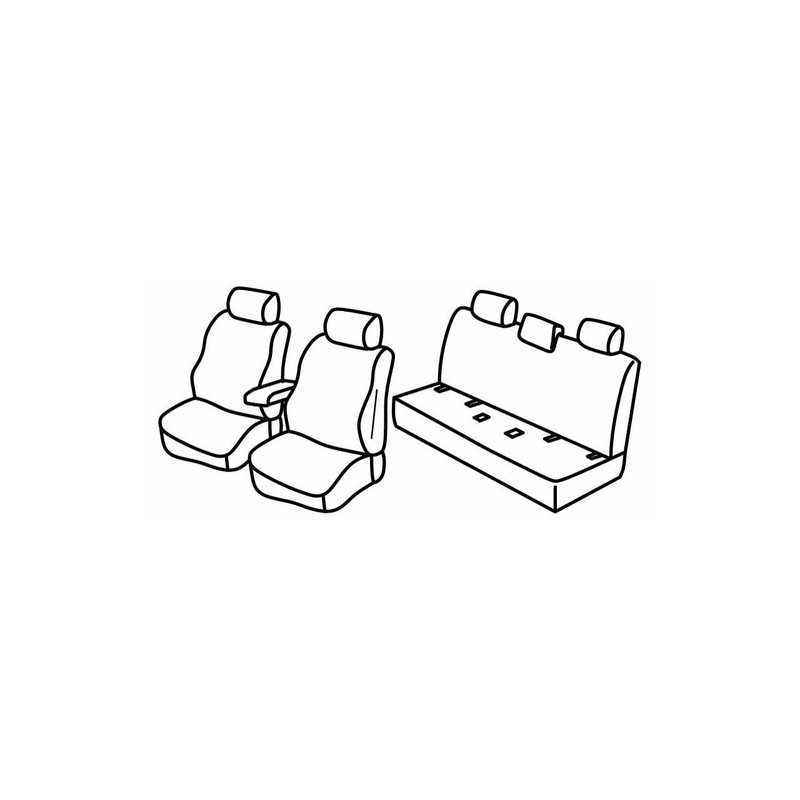 Set coprisedili Superior - Nero Blu - Nissan Navara 4p (08 14 )