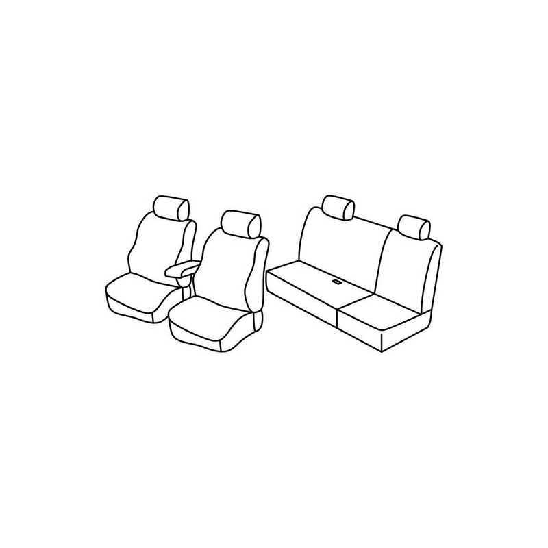 Set coprisedili Superior - Nero Grigio - Nissan Navara 4p (01 05 07 14)
