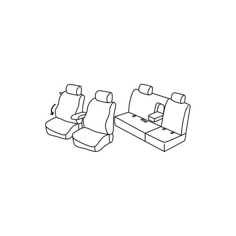 Set coprisedili Superior - Grigio Nero - Nissan Navara 4p (01 05 07 14)
