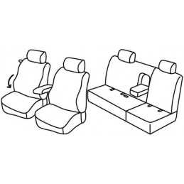 Set coprisedili Superior - Nero Grigio - Nissan Navara 4p (01 05 07 14)