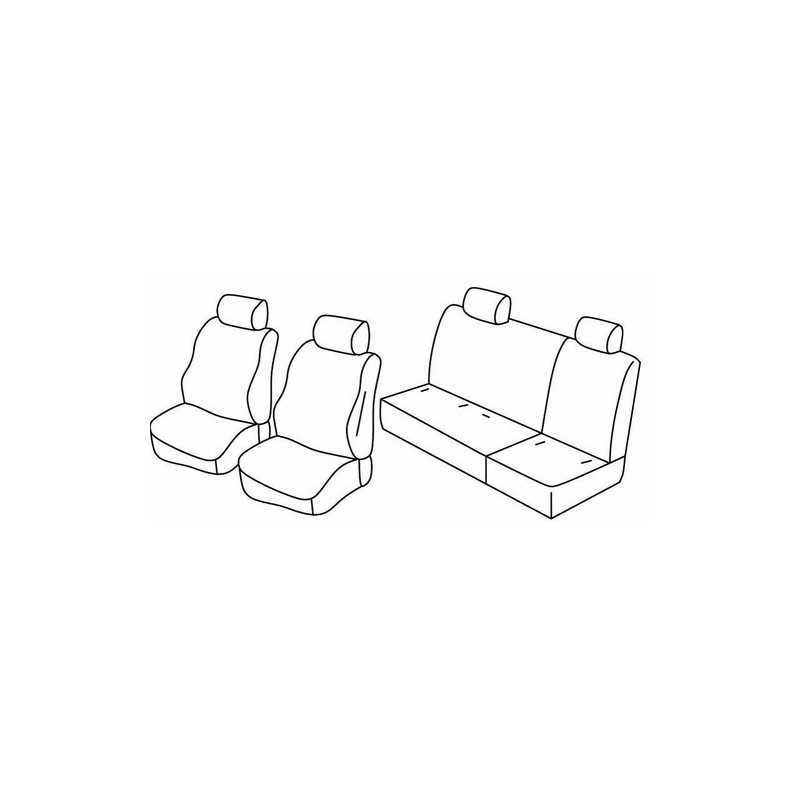 Set coprisedili Superior - Grigio Nero - Nissan Navara 4p (Dal 2010) (2010 07 14)