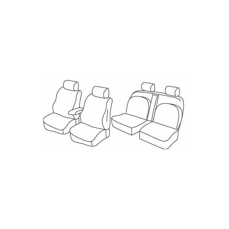 Set coprisedili Superior - Grigio Nero - Nissan Navara 4p (King Cab) (08 14 )