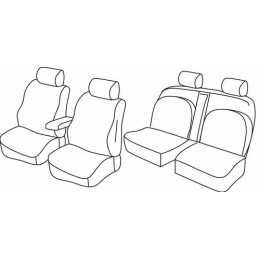Set coprisedili Superior - Nero Rosso - Nissan Navara 4p (King Cab) (08 14 )