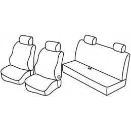 Set coprisedili Superior - Nero Rosso - Nissan Navara 4p (01 05 07 14)
