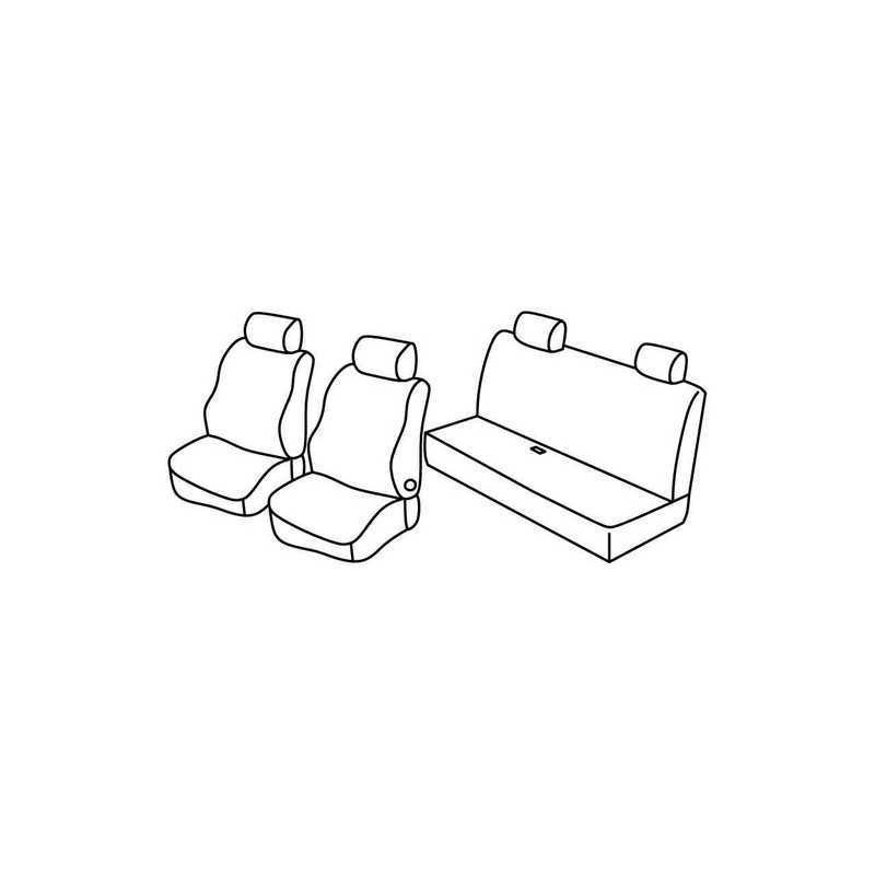 Set coprisedili Superior - Nero Rosso - Nissan Navara 4p (01 05 07 14)