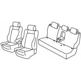 Set coprisedili Superior - Nero Rosso - Nissan Qashqai (08 17 )