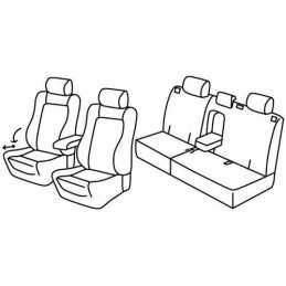 Set coprisedili Superior - Nero Rosso - Opel Antara (11 06 05 17)