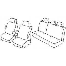 Set coprisedili Superior - Nero Blu - Opel Astra H GTC 3p (04 05 08 11)