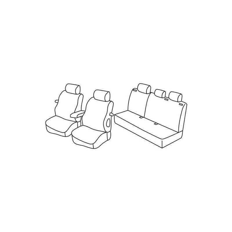 Set coprisedili Superior - Nero Blu - Opel Astra H GTC 3p (04 05 08 11)