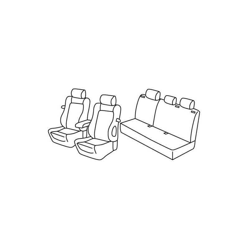 Set coprisedili Superior - Nero Grigio - Opel Astra H GTC 3p (04 05 08 11)
