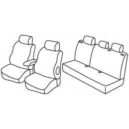 Set coprisedili Superior - Grigio Nero - Opel Astra J GTC 3p (09 11 08 18)