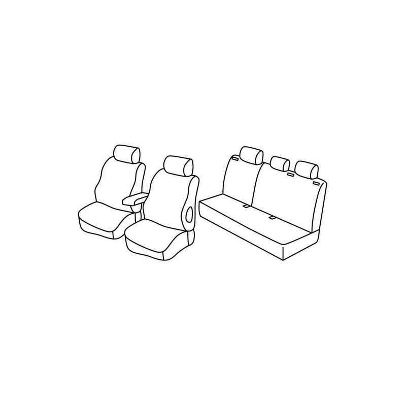 Set coprisedili Superior - Nero Rosso - Opel Astra J GTC 3p (09 11 08 18)