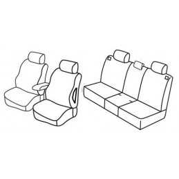 Set coprisedili Superior - Nero Rosso - Opel Meriva (04 03 04 10)
