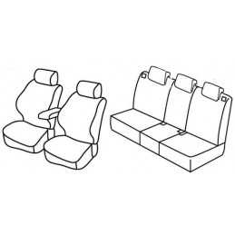 Set coprisedili Superior - Nero Grigio - Opel Meriva (Selection Enjoy Cosmo) (05 10 01 14)