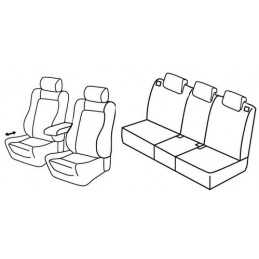 Set coprisedili Superior - Grigio Nero - Opel Meriva (ARG) (05 10 01 14)