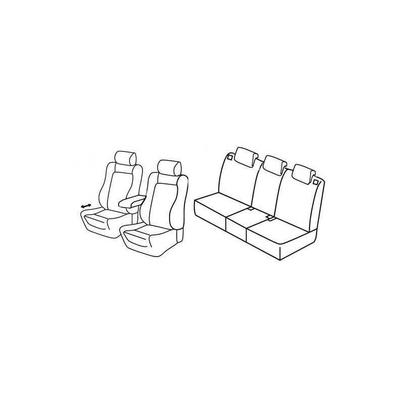Set coprisedili Superior - Nero Rosso - Opel Meriva (ARG) (05 10 01 14)