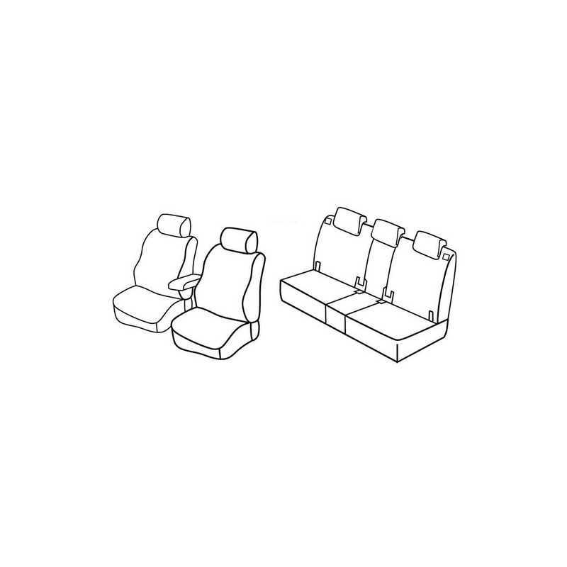 Set coprisedili Superior - Nero Grigio - Opel Meriva (02 14 05 17)
