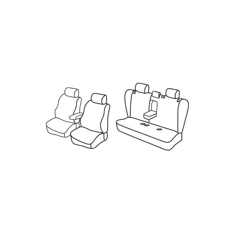 Set coprisedili Superior - Grigio Nero - Opel Vectra 5p (10 02 01 09)