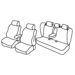 Set coprisedili Superior - Nero Rosso - Opel Insignia 4p (11 13 04 17)