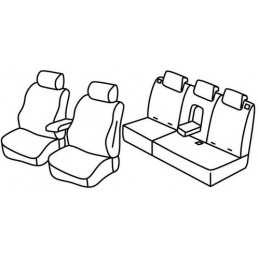 Set coprisedili Superior - Nero Rosso - Opel Crossland X (06 17 )