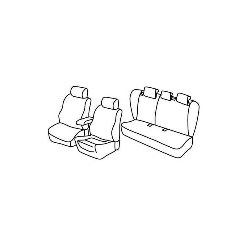 Set coprisedili Superior - Nero Rosso - Opel Insignia 4p (11 13 04 17)