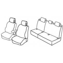 Set coprisedili Superior - Grigio Nero - Peugeot 308 5p (09 07 09 13)