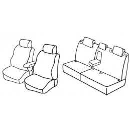 Set coprisedili Superior - Nero Grigio - Peugeot 308 5p (09 07 09 13)