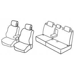 Set coprisedili Superior - Nero Rosso - Peugeot 308 5p (09 07 09 13)