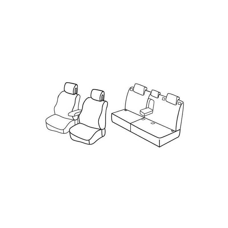 Set coprisedili Superior - Nero Rosso - Peugeot 308 5p (09 07 09 13)